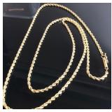 14KT DIAMOND CUT ROPE CHAIN 5.2DWT