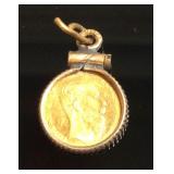 1865 MEXICO IMPERIAL GOLD COIN .39DWT