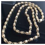 10KT FILIGREE PALMA LINK NECKLACE 6.9DWT