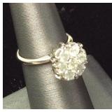 14KT WHITE GOLD TABLE TOP DIAMOND RING