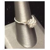 14KT WHITE GOLD DIAMOND TABLE TOP CLUSTER