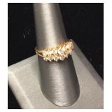 14KT GOLD DIAMOND CLUSTER RING 2DWT