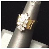 10KT GOLD DIAMOND CLUSTER 3.8DWT
