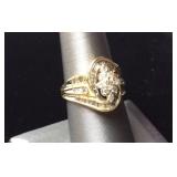 10KT DIAMOND CLUSTER RING 2.8DWT
