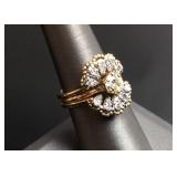 VINTAGE 14KT GOLD DIAMOND RING 5.3DWT