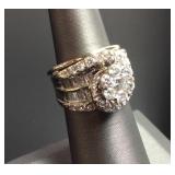 14KT WHITE GOLD WEDDING SET 7.7DWT