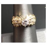 14KT GOLD DIAMOND RING 3.5DWT