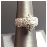 10KT DIAMOND CLUSTER RING 3.6DWT