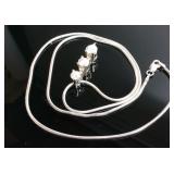 14KT WHITE GOLD DIAMOND PENDANT & CHAIN 6.8DWT