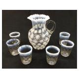 FENTON WHITE OPALESCENT BEVERAGE SET