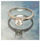 10-14kwg Ladies 50pt Diamond Eng Ring