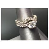 14KT WHITE GOLD DIAMOND WEDDING SET 3.5DWT