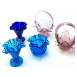 5 PIECES OF FENTON GLASS LOT