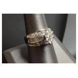 14KT WHITE GOLD APPX 1 CARAT MARQUIS CENTER