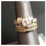 14KT GOLD WEDDING SET, 4.6DWT