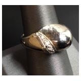 14KT WHITE GOLD & DIAMOND RING-CUSTOM DESIGN