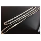 (2) 925 SILVER CHAINS 22
