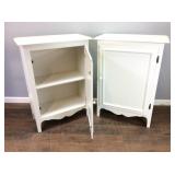 PAIR OF WHITE KITCHEN CABINETS