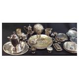 STERLING SILVER AND SILVER PLATE LOT