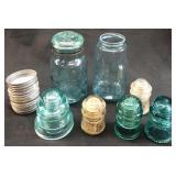 ATLAS, MASON, INSULATORS LOT