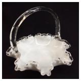 FENTON SILVER CREST RUFFLED BASKET
