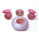 CRANBERRY FENTON BOWL & PITCHERS