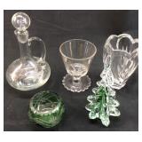 CLEAR AND GREEN CUT TO CLEAR GLASS LOT