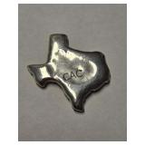 Handcrafted Texas Shaped 4oz Silver