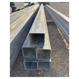 5pc 4"x4ï¿½x21ï¿½2ï¿½ Galvanized Square Tubing