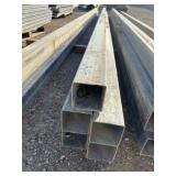 5pc 4"x4ï¿½x21ï¿½2ï¿½ Galvanized Square Tubing