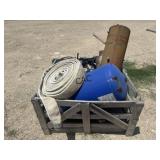 Pallet Lot of Tanks and Fire Hoses