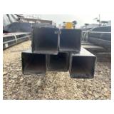 5pc 2"X2" Black Square Tubing