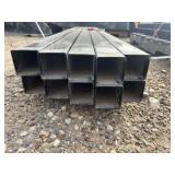 10pc 2"X2" Black Square Tubing