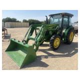 John Deere 5075E Cab/Air 4WD w/520M Loader/Bucket