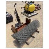 Chainlink Fence, Bench and Vacuum