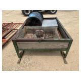 Metal Feed Box w/Misc Contents