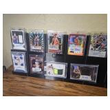 Lot of 9 Basketball Patch and Autographed Cards