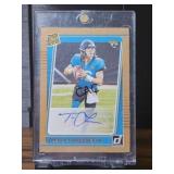 Trevor Lawrence Donruss Autographed Card