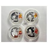 2008 Beijing China 1oz Silver Colorized Rounds