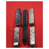 Lot of 5 Magazines for 1911 Pistol 45ACP