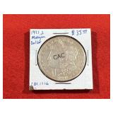 1921-S Morgan Silver Dollar in Sleeve