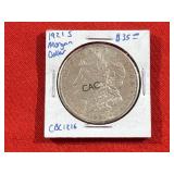 1921-S Morgan Silver Dollar in Sleeve