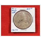 1921-S Morgan Silver Dollar in Sleeve