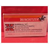 50rds Winchester SuperX 38 Super Auto 125gr STHP