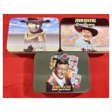 Lot of 3 John Wayne Collectible Knives in Tins