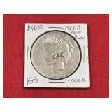 1923-D Peace Dollar in Sleeve