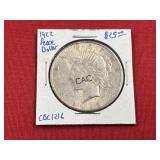 1922 Peace Dollar in Sleeve