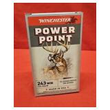 20rds Winchester Power Point .243Win 100gr