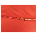 Red Japanese Katana Sword and Scabbard