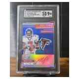 Michael Vick Blue Prizm /75 Autograph SGC 10/9